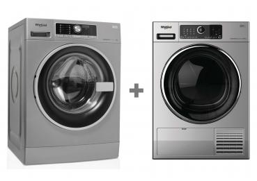 Whirlpool Pro 8kg - Gewerbewaschmaschine und Wärmepumpentrockner im SET