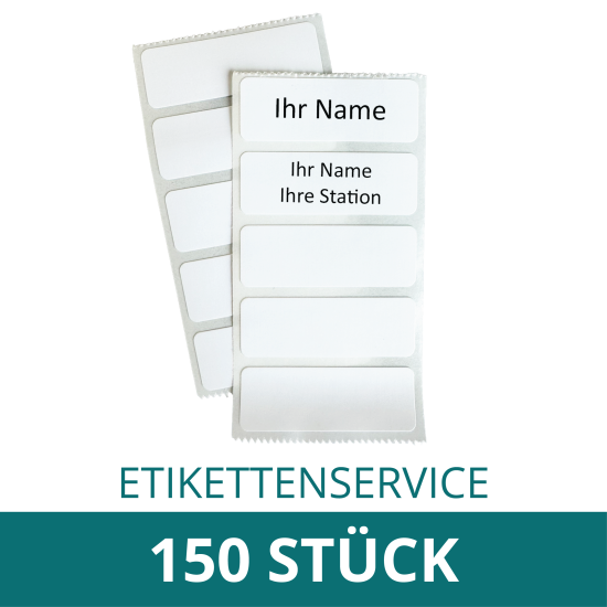 ETIKETTENSERVICE - Etikett THERMOTEX beschriftet 150 Stück