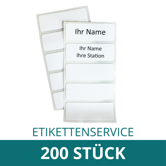 ETIKETTENSERVICE - Etikett THERMOTEX beschriftet 200 Stück