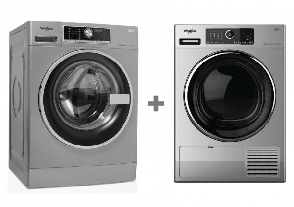 Whirlpool Pro 8kg - Gewerbewaschmaschine und Wärmepumpentrockner im SET