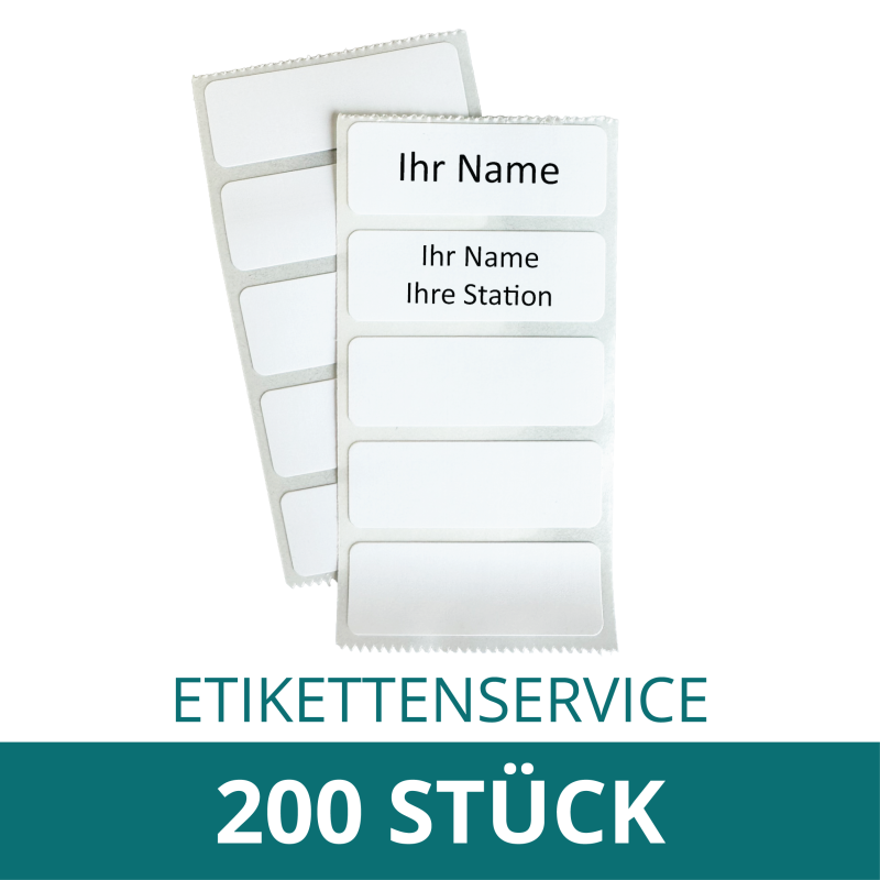ETIKETTENSERVICE - Etikett THERMOTEX beschriftet 200 Stück