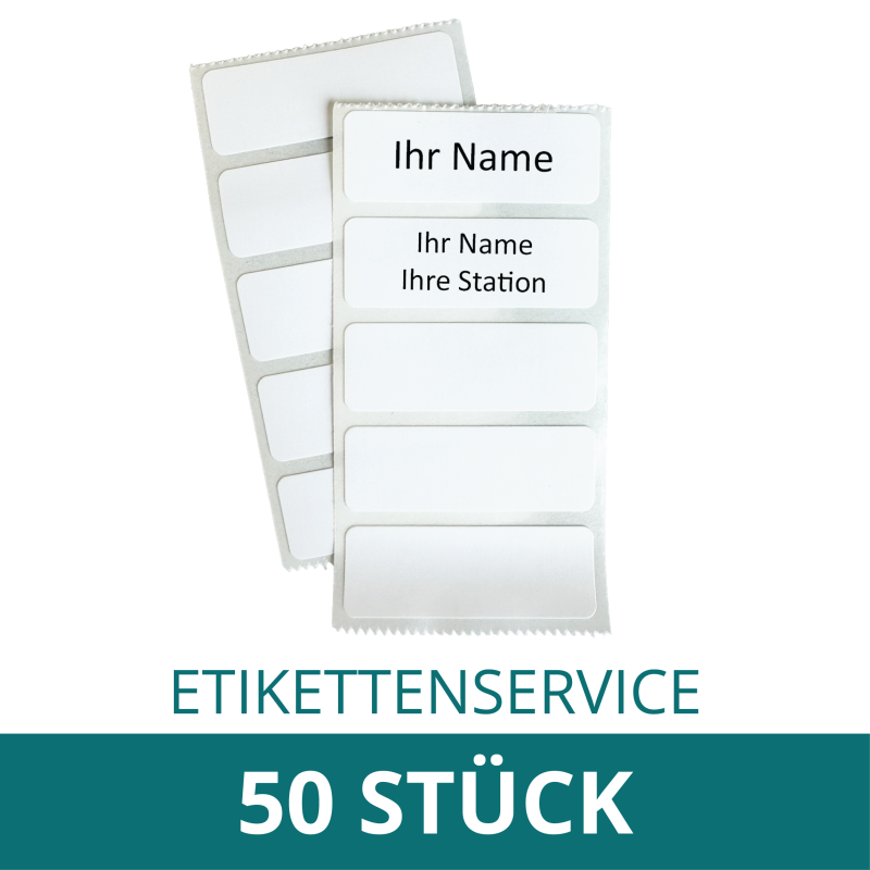 ETIKETTENSERVICE - Etikett THERMOTEX beschriftet 50 Stück