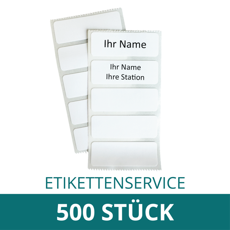 ETIKETTENSERVICE - Etikett THERMOTEX beschriftet 500 Stück