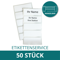 ETIKETTENSERVICE - Etikett THERMOTEX beschriftet 50 Stück - mangelbar